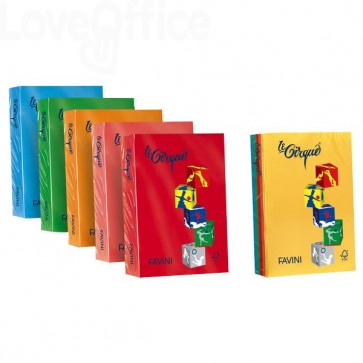 371 Risma carta colorata Le Cirque Favini - A4 - 80 g/m² - Rosso scarlatto ( risma da 500 fogli) 12.70 - Carta - LoveOffice®