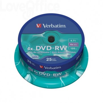 DVD Verbatim - DVD-RW - 4,7 Gb - 4x - Spindle (conf.25)