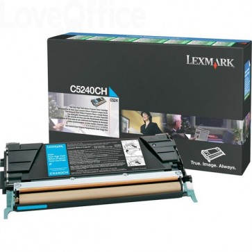 Originale Lexmark C5240CH Toner alta capacità return program Ciano