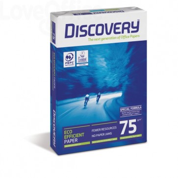 Carta per fotocopie Discovery 75 - Risme Carta A4 - 75 g/m² (5 risme)