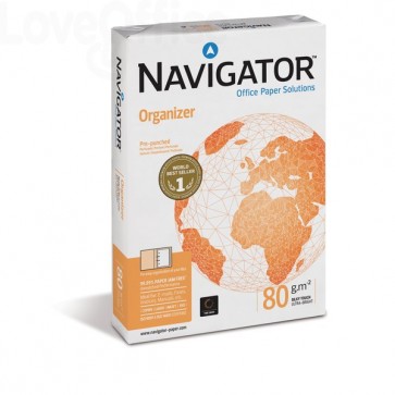 Risma carta perforata 4 fori Navigator formato A4