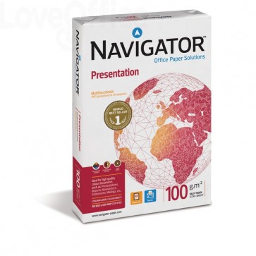 Risme carta per fotocopie Presentation Navigator - A4 - 100 g/m² - 500 (conf.5)
