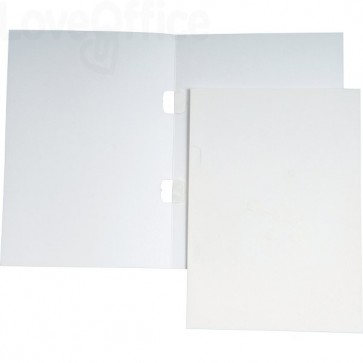 Cartelline cartoncino Bianche A4 - con naselli 4Mat - Formato 31x22 cm - bindakote 250 g/m² (conf.10)
