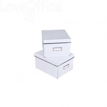 Scatole archivio Bianche in cartone riciclato - piccole (conf.2)