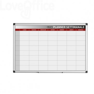 634 Lavagna planning Bi-Office - settimanale - 90x60 cm - Laccata