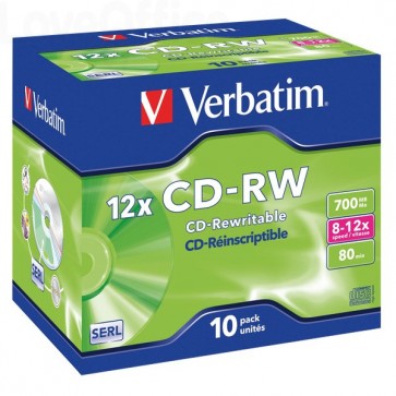 CD Verbatim Verbatim - CD-RW - Jewel case - 12x - 43148 (conf.10)