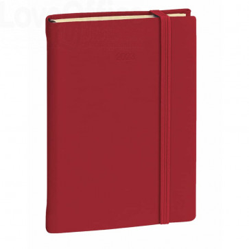 Agenda giornaliera tascabile 2023 - Quo Vadis Prestige Daily Pocket Silk - 8,8x13 cm - Rosso