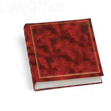 Album portafoto in similpelle Lebez - copertina rossa con velina - 40 fogli - 26x30 cm