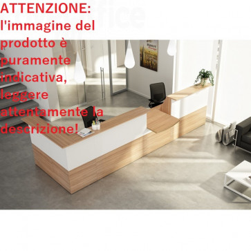 559 Bancone reception lineare Musa Artexport - Noce arabis - 436x76 cm  1244.33 - Arredi e Lavagne - LoveOffice®