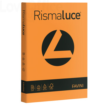 Risma carta colorata Rismaluce Favini A3 - 90 g/m² - Arancio (300 fogli)