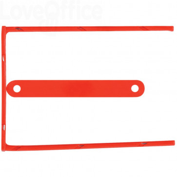 Clip fermafogli Q-Connect Rosso passo 8 cm (conf.100)