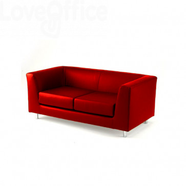 Divano 2 posti - divano sala attesa QUAD UNISIT - fili di luce - Rosso mattone - QD2/F31