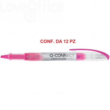 Evidenziatori a penna Rosa Q-Connect 1-4 mm KF00398 (conf.12)