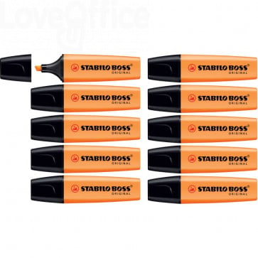 478 Evidenziatori Stabilo Boss Original - Arancio - 2-5 mm (conf.10) 10.37  - Cancelleria e Penne - LoveOffice®
