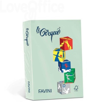 Risma carta colorata Le Cirque Favini - A4 - 80 g/m² - Verde pistacchio (risma da 500 fogli)