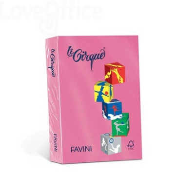 Risma carta colorata A4 Le Cirque Favini - A4 - 80 g/m² - Rosa ciclamino astrale (risma da 500 fogli)