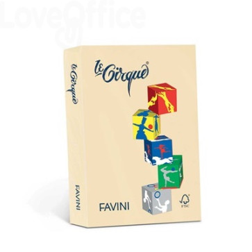 Risma carta colorata Le Cirque Favini - A4 - 80 g/m² - camoscio (risma da 500 fogli)