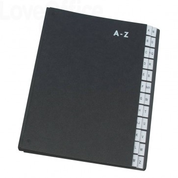 Classificatore alfabetico AZ Q-Connect 270x340 mm - Nero