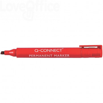 Pennarelli indelebili Q-Connect punta a scalpello 1,2-5 mm Rosso (conf.10)
