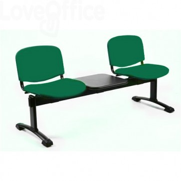 panca da attesa verde con tavolo 4 posti