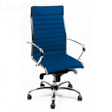 sedia ufficio blu ignifuga modello POLLUX