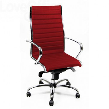 sedia ufficio rossa ignifuga modello POLLUX