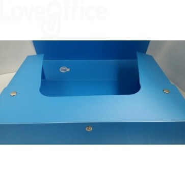 Scatole progetto in plastica Plus Leonardi Fellowes - Dorso 10 - 25,5x35,5 cm - Azzurro (conf.5)