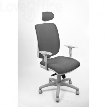 sedia ufficio girevole di colore grigio antracite