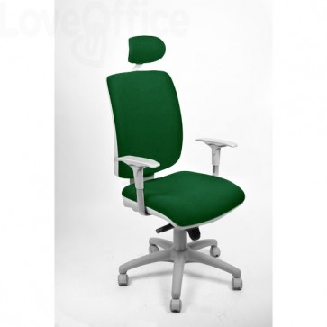 sedia ufficio girevole verde in polipropilene