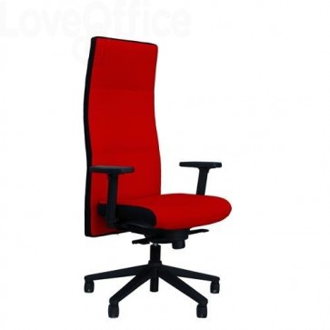 Poltrona ufficio ergonomica NEXT UNISIT - ignifugo - Rosso - NEXT/IR