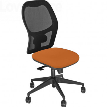 sedia ufficio arancione girevole modello HUBBLE in polipropilene