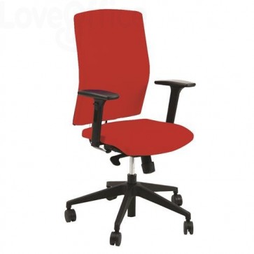 sedia ergonomica rossa ignifuga