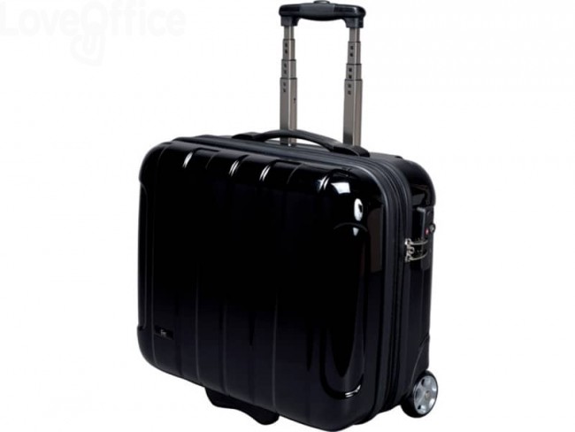 1598 Trolley portadocumenti JSA in policarbonato 43x21x40 cm nero 45513  113.51 - Oggettistica Personale - LoveOffice®