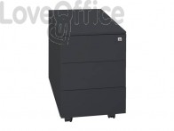 Cassettiera per cartelle sospese KUBO 3 cassetti su ruote nero 3903 N