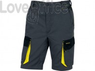 Bermuda da lavoro DELTA PLUS D-Mach 6 tasche - cotone e poliestere grigio-giallo - L - DMBERGJGT