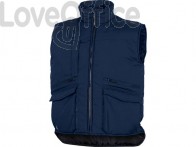 Gilet da lavoro DELTA PLUS Sierra 2 imbottito 9 tache con zip - cotone e poliestere blu - XXL - SIER2BMXX