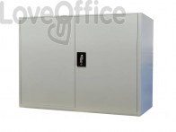 Armadio in metallo KUBO 1 vano / 1 ripiano  grigio-bianco BB100 G