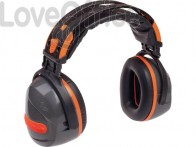 Cuffia antirumore pieghevole Delta Plus padiglione ABS doppio archetto plastico regolabile grigio-arancio - YASMAGJ