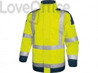Giacca da lavoro Delta Plus Parka Easy View c/zip imperm. - Cl.3 - 4 tasche - argento giallo fluo-blu XXL - EASYVJMXX