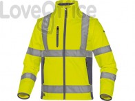 Giacca Delta Plus Moonlight2 -classe 3- 5 tasche - tessuto softshell - argento giallo fluo-blu - L - MOON2JGGT