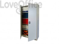 Armadio in metallo KUBO grigio ripiani grigio-bianco BA100 G