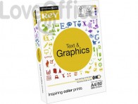 Carta per fotocopie A4 bianca INTERNATIONAL PAPER Rey Text & Graphics 80 g/m² (5 risme da 500 fogli)