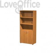 Armadio da ufficio Noce chiaro con basse Artexport 2898 in melaminico
