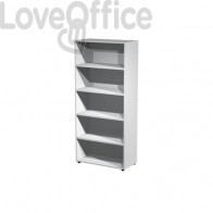 Libreria a giorno da ufficio Grigia Artexport 2898 in melaminico