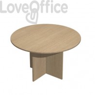 Tavolo riunione rotondo Artexport Presto 120x72h cm. rovere 60121/C
