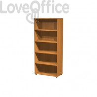 Libreria a giorno da ufficio Noce chiaro Artexport 2898 in melaminico