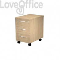 Cassettiera Open Space Artexport Bridge 3 cassetti rovere C3-C