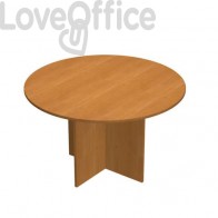 Tavolo riunione rotondo Artexport Presto 120x72h cm. noce chiaro 60121/4