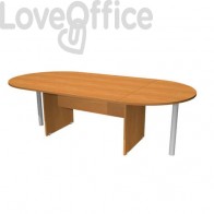 Tavolo riunione ovale Artexport Presto 220x110x72h cm. noce chiaro TR/220/4