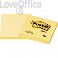 Post-it® Notes Giallo Canary a righe - giallo canary - 76x76 mm - righe - 630-6PK (conf.6)